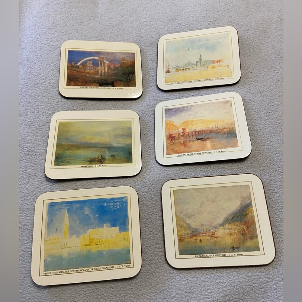 6PC. Set Cork Back Drink Coasters